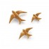 Set of toasted yellow ceramic swallows