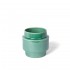 Enameled stoneware pot green