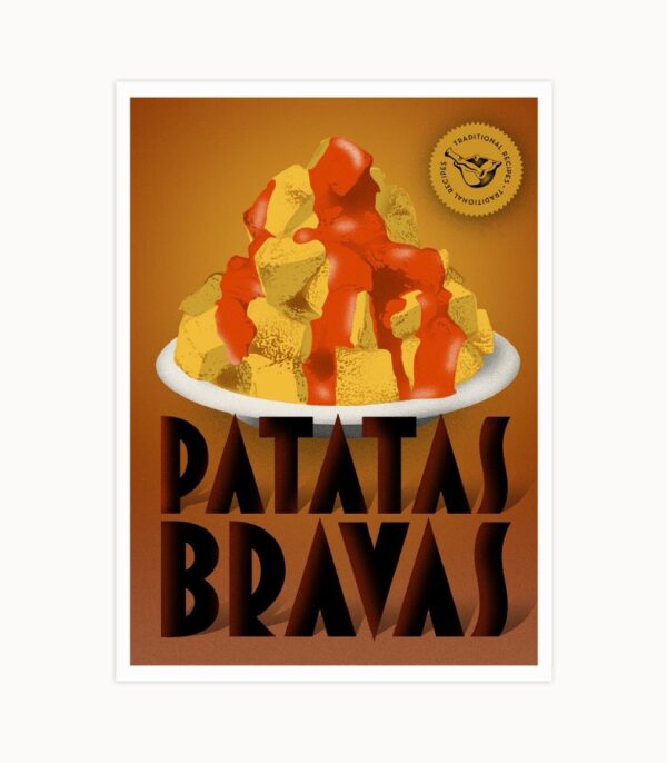Affiches de Recettes Patatas Bravas - Casa Atlântica