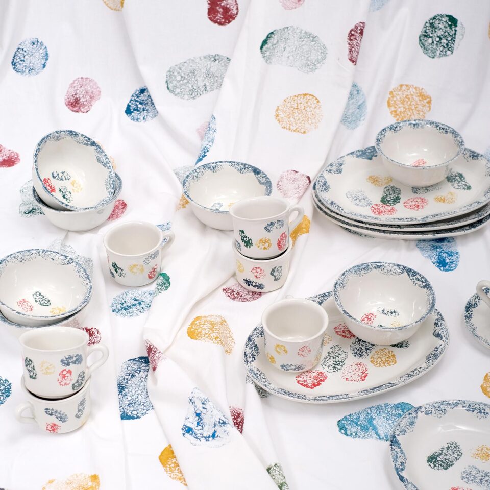 Vajilla diseño pintada a mano - Casa Atlântica