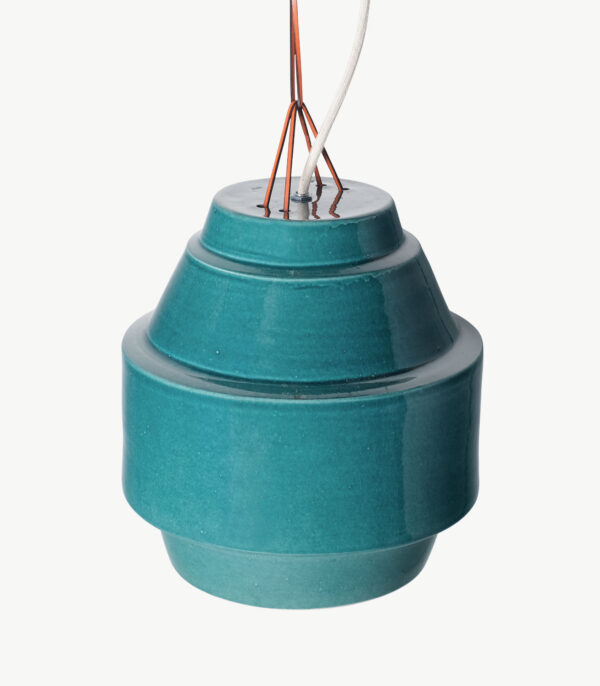 Lámpara de techo barro esmaltado azul Creste - Casa Atlântica