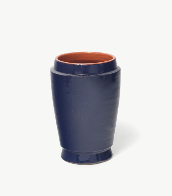 Blue glazed clay planter Quintín - Casa Atlântica