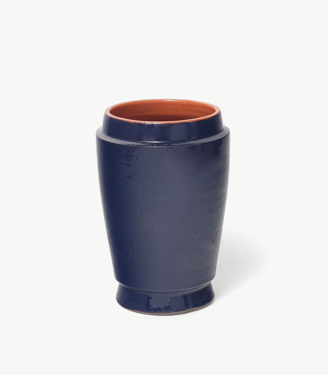 Blue glazed clay planter Quintín - Casa Atlântica